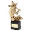 Picture of Gold|Black Male Football Swoosh Figure With Plate (1in Centre) - 10in