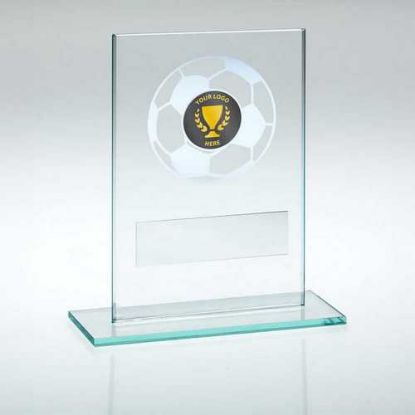 Picture of Jade Glass With Silver Football And Plate (1in Centre)