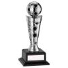 Picture of Silver|black Plastic Football Figure On Base - 7.5in