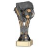 Picture of Pewter|gold Plastic Wembley Figure On Cream Marble Trophy - (1in Cen) - 6.75in