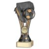 Picture of Pewter|gold Plastic Wembley Figure On Cream Marble Trophy - (1in Cen) - 6.75in
