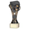 Picture of Pewter|gold Plastic Wembley Figure On Cream Marble Trophy - (1in Cen) - 7.25in