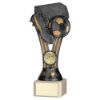 Picture of Pewter|gold Plastic Wembley Figure On Cream Marble Trophy - (1in Cen) - 7.25in