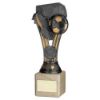 Picture of Pewter|gold Plastic Wembley Figure On Cream Marble Trophy - (1in Cen) - 8in