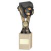 Picture of Pewter|gold Plastic Wembley Figure On Cream Marble Trophy - (1in Cen) - 9in