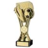 Picture of Gold|black Plastic Wembley Figure On Black Marble Trophy - (1in Cen) - 6.75in