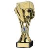 Picture of Gold|black Plastic Wembley Figure On Black Marble Trophy - (1in Cen) - 6.75in
