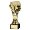 Picture of Gold|black Plastic Wembley Figure On Black Marble Trophy - (1in Cen) - 7.25in