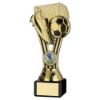 Picture of Gold|black Plastic Wembley Figure On Black Marble Trophy - (1in Cen) - 7.25in