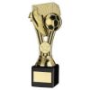 Picture of Gold|black Plastic Wembley Figure On Black Marble Trophy - (1in Cen) - 8in