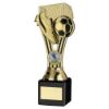 Picture of Gold|black Plastic Wembley Figure On Black Marble Trophy - (1in Cen) - 8in