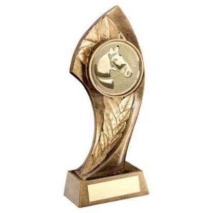 Picture of Brz~gold Twisted Leaf With Horse Insert And Plate