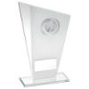 Picture of White|silver Printed Glass Plaque With Tennis Insert And Plate - 6.5in