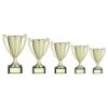 Picture of Gold Plastic Stippled Trophy Cup With Plate - 10.5in