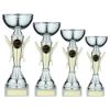 Picture of Silver|gold Winged Trophy Cup With Plate (1in Centre) - 8.75in
