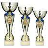 Picture of Gold|blue Trophy Cup With Plate (2in Centre) - 14.75in