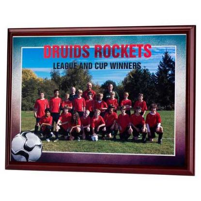 Picture of Rosewood Plaque With White Sublimation Front (Landscape) - 9 X 12in