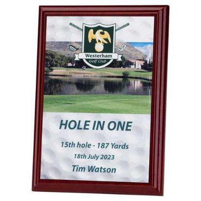 Picture of Rosewood Plaque With White Sublimation Front (Portrait) - 5 X 7in