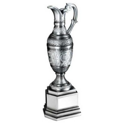 Picture of Painted Silver Golf Claret Jug With Plate - 10in