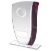 Picture of Jade Glass With Claret|silver Marble Detail And Golf Insert With Plate - 6.5in