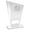 Picture of White|silver Printed Glass Plaque With Multi Athletics Insert And Plate - 7.25in