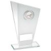 Picture of White|silver Printed Glass Plaque With Squash Insert With Plate - 6.5in