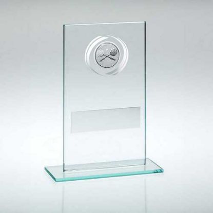 Picture of Jade|silver Glass With Squash Insert And Plate - 5.5in