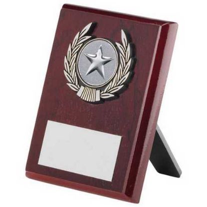Picture of Rosewood Plaque And Silver Trim Assembled Trophy (1in Centre)
