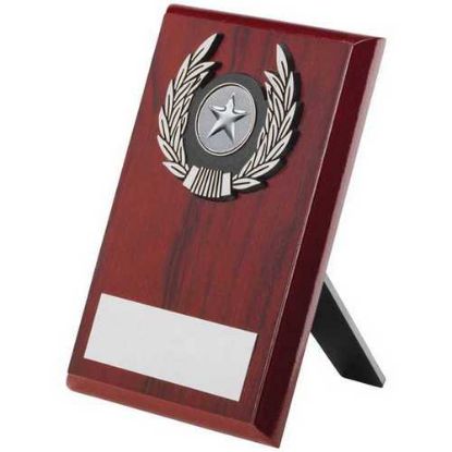 Picture of Rosewood Plaque And Silver Trim Assembled Trophy (1in Centre)
