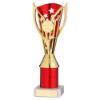 Picture of Gold|red Plastic Flash Cup Assembled On Marble With Tube (1in Cen) - 9in