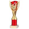 Picture of Gold|red Plastic Flash Cup Assembled On Marble With Tube (1in Cen) - 9in