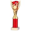 Picture of Gold|red Plastic Flash Cup Assembled On Marble With Tube (1in Cen) - 10in