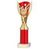 Picture of Gold|red Plastic Flash Cup Assembled On Marble With Tube (1in Cen) - 10in