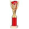 Picture of Gold|red Plastic Flash Cup Assembled On Marble With Tube (1in Cen) - 10in