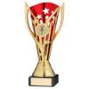 Picture of Gold|red Plastic Flash Cup On Black Marble Assembled Trophy (1" Cen) - 6.75in