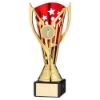 Picture of Gold|red Plastic Flash Cup On Black Marble Assembled Trophy (1" Cen) - 7.25in