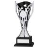 Picture of Silver|black Plastic Flash Cup On Base Assembled Trophy (1" Cen) - 7.5in