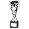 Picture of Silver|blk Plastic Flash Cup On Blk Marble Assembled Trophy (1" Cen) - 8in