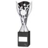 Picture of Silver|blk Plastic Flash Cup On Blk Marble Assembled Trophy (1" Cen) - 9in