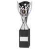 Picture of Silver|blk Plastic Flash Cup On Blk Marble Assembled Trophy (1" Cen) - 10in