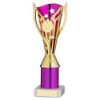 Picture of Gold|purple Plastic Flash Cup Assembled On Marble With Tube (1in Cen) - 9in