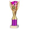 Picture of Gold|purple Plastic Flash Cup Assembled On Marble With Tube (1in Cen) - 9in