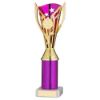 Picture of Gold|purple Plastic Flash Cup Assembled On Marble With Tube (1in Cen) - 10in