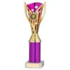 Picture of Gold|purple Plastic Flash Cup Assembled On Marble With Tube (1in Cen) - 10in