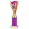 Picture of Gold|purple Plastic Flash Cup Assembled On Marble With Tube (1in Cen) - 10in