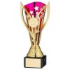 Picture of Gold|purple Plastic Flash Cup On Blk Marble Assembled Trophy (1" Cen) - 7.25in