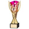 Picture of Gold|purple Plastic Flash Cup On Blk Marble Assembled Trophy (1" Cen) - 7.25in