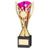 Picture of Gold|purple Plastic Flash Cup On Blk Marble Assembled Trophy (1" Cen) - 8in
