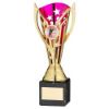 Picture of Gold|purple Plastic Flash Cup On Blk Marble Assembled Trophy (1" Cen) - 8in