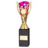 Picture of Gold|purple Plastic Flash Cup On Blk Marble Assembled Trophy (1" Cen) - 10in